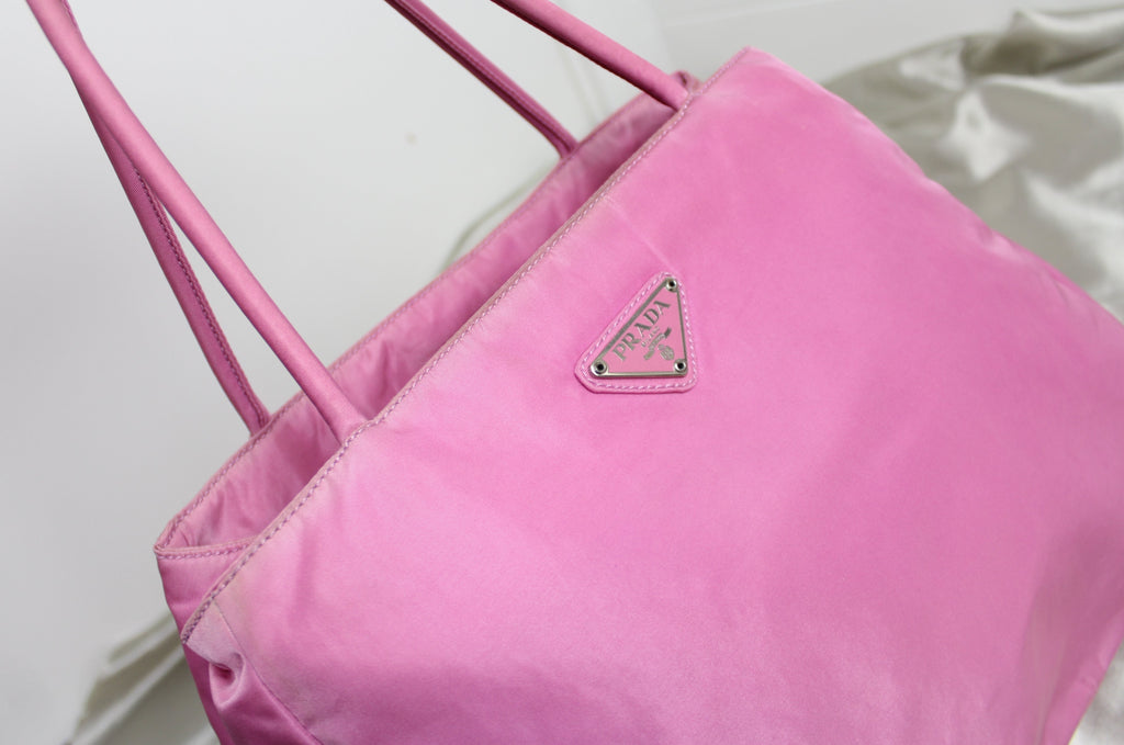 Prada Pink Nylon Tote Bag