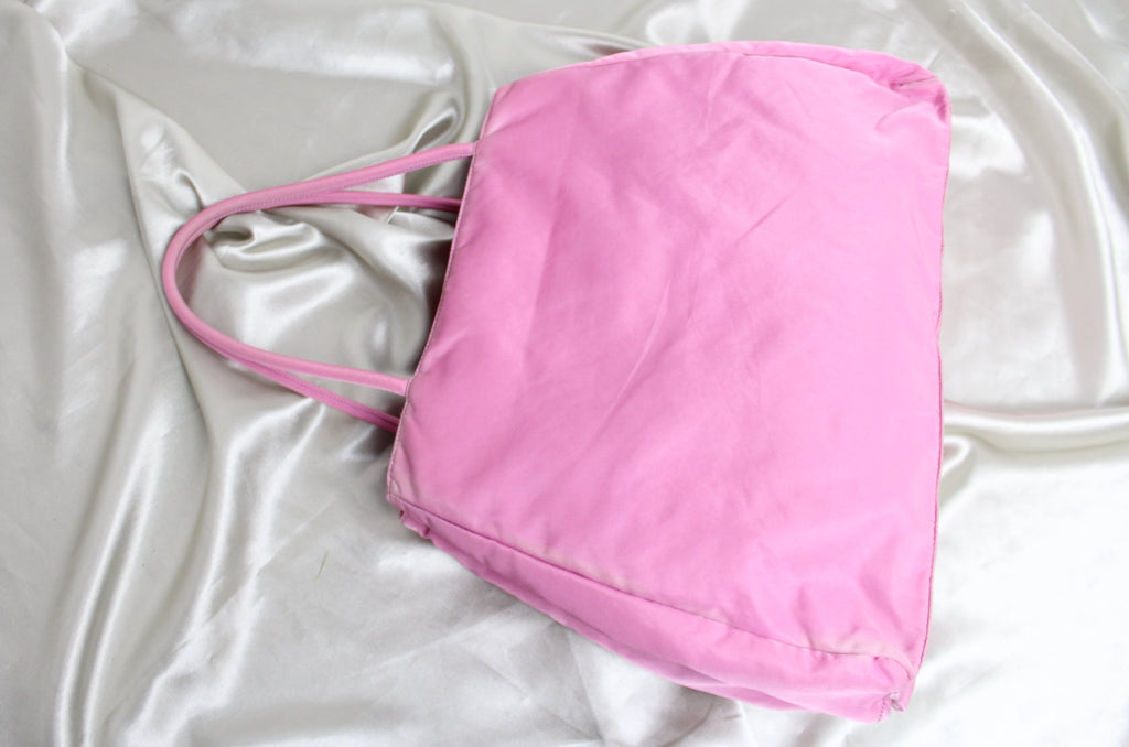 Prada Pink Nylon Tote Bag