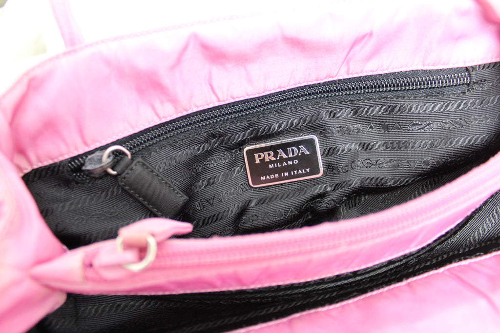 Prada Pink Nylon Tote Bag