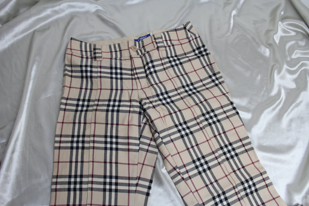 Burberry Nova Check Straight Leg Trousers EU 36