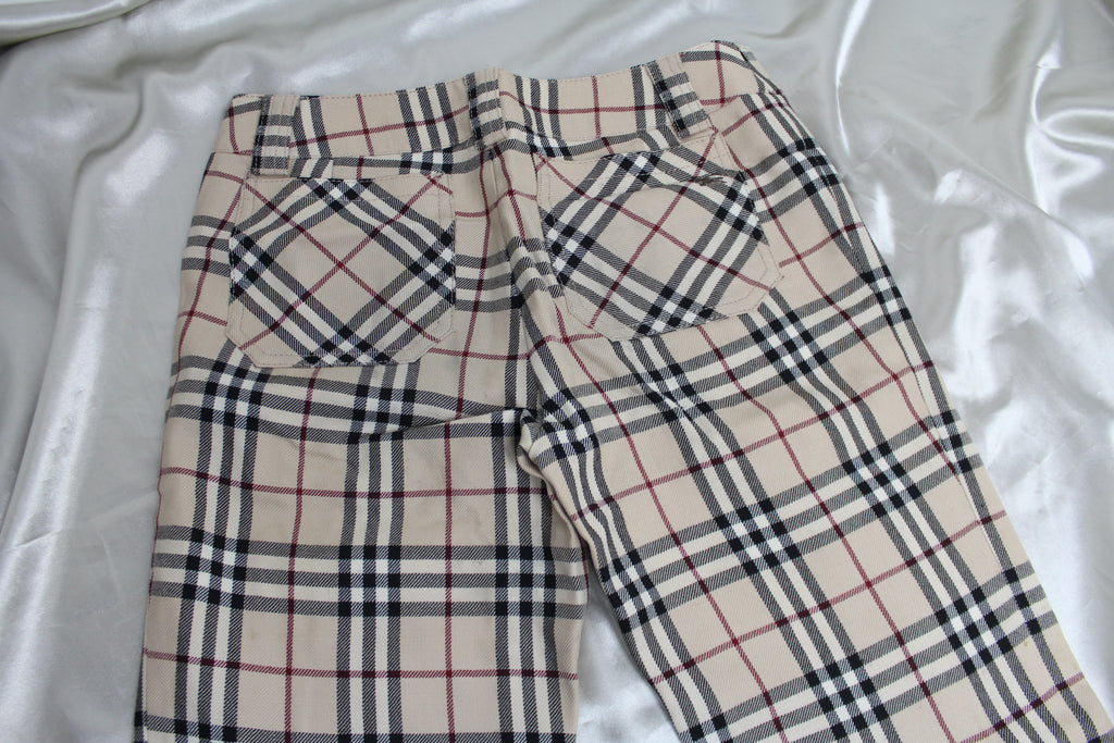 Burberry Nova Check Straight Leg Trousers EU 36