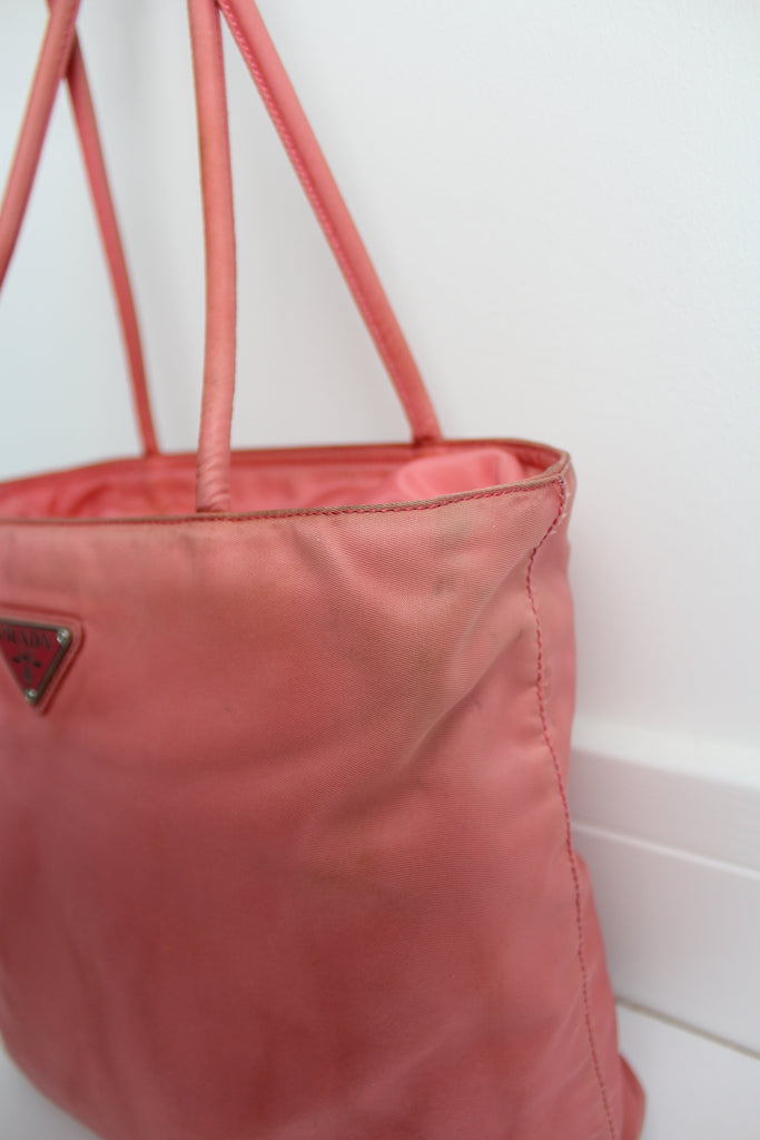 Prada Tessuto Nylon Tote Bag in Bright Pink