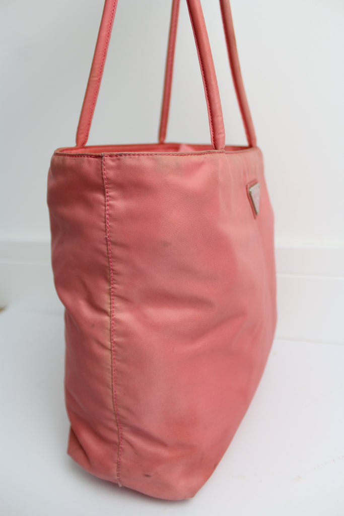 Prada Tessuto Nylon Tote Bag in Bright Pink