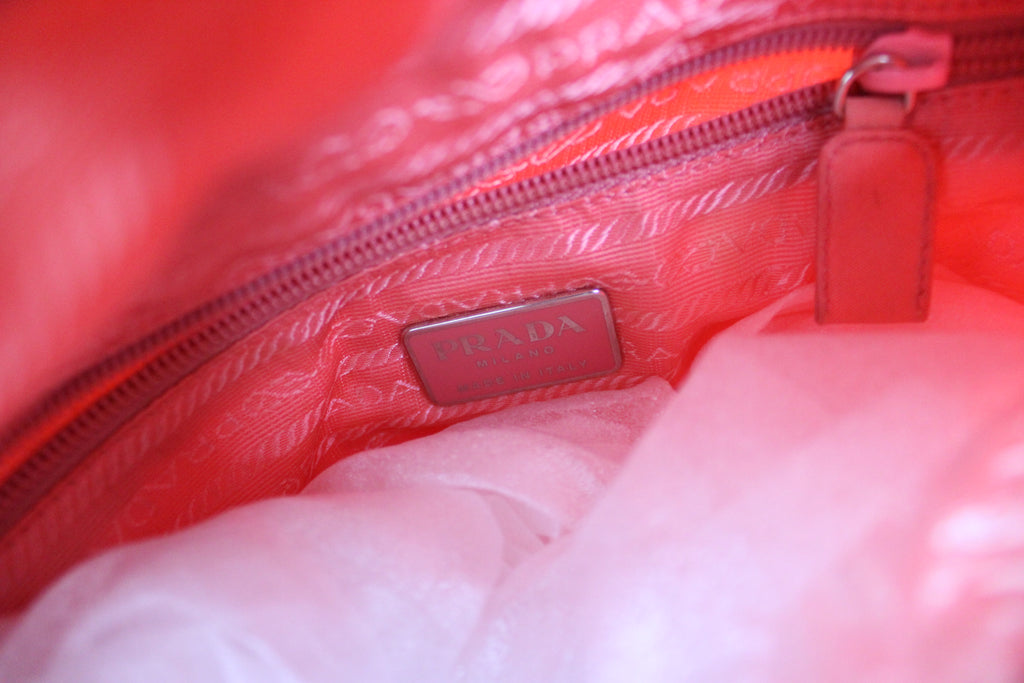 Prada Tessuto Nylon Tote Bag in Bright Pink