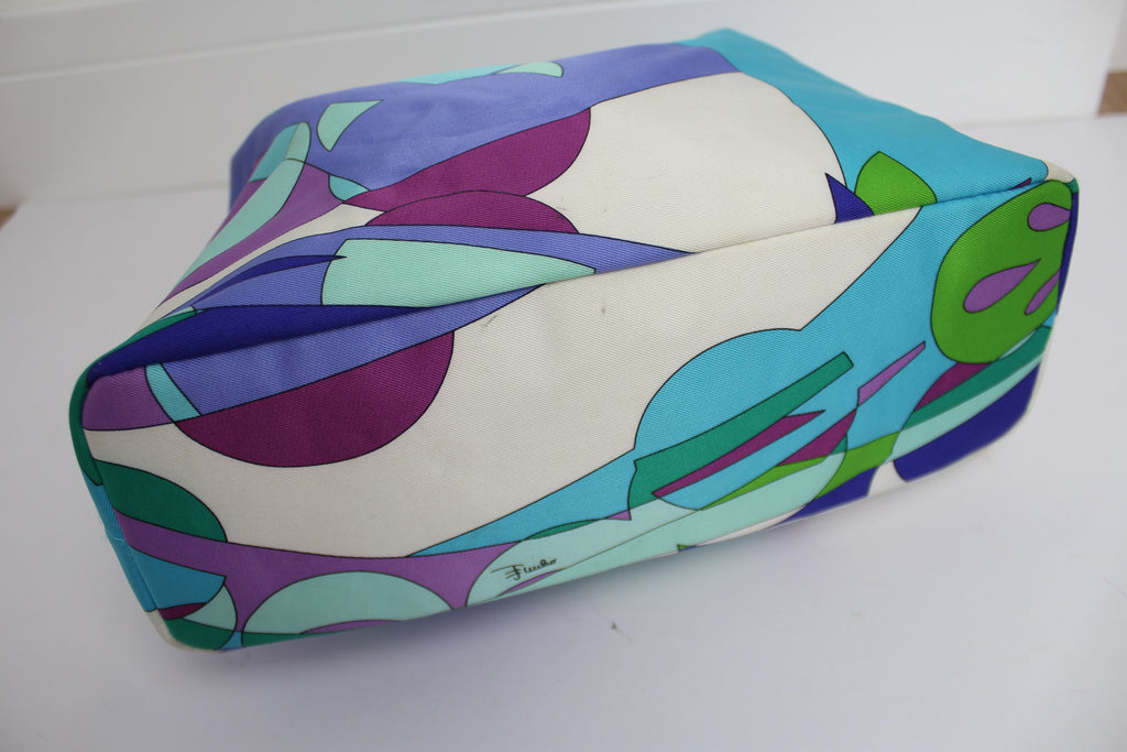 Emilio Pucci Tessuto Colorful Abstract Handbag