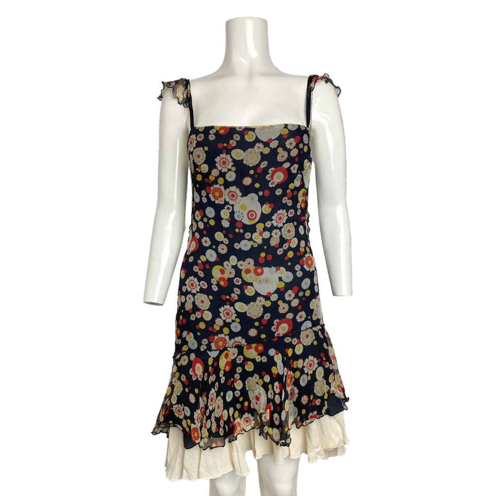 Kookai Black Floral Layered Dress - S