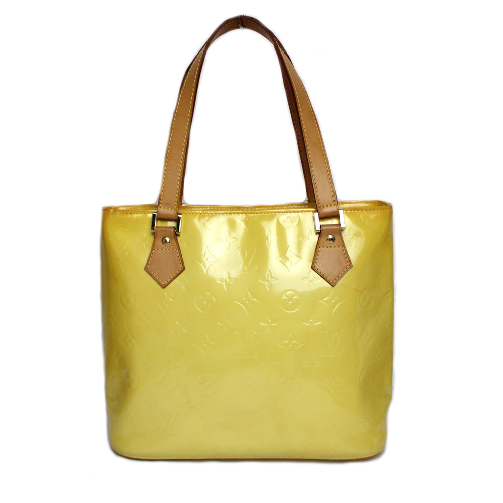 Louis Vuitton Vernis Yellow Houston Tote Bag