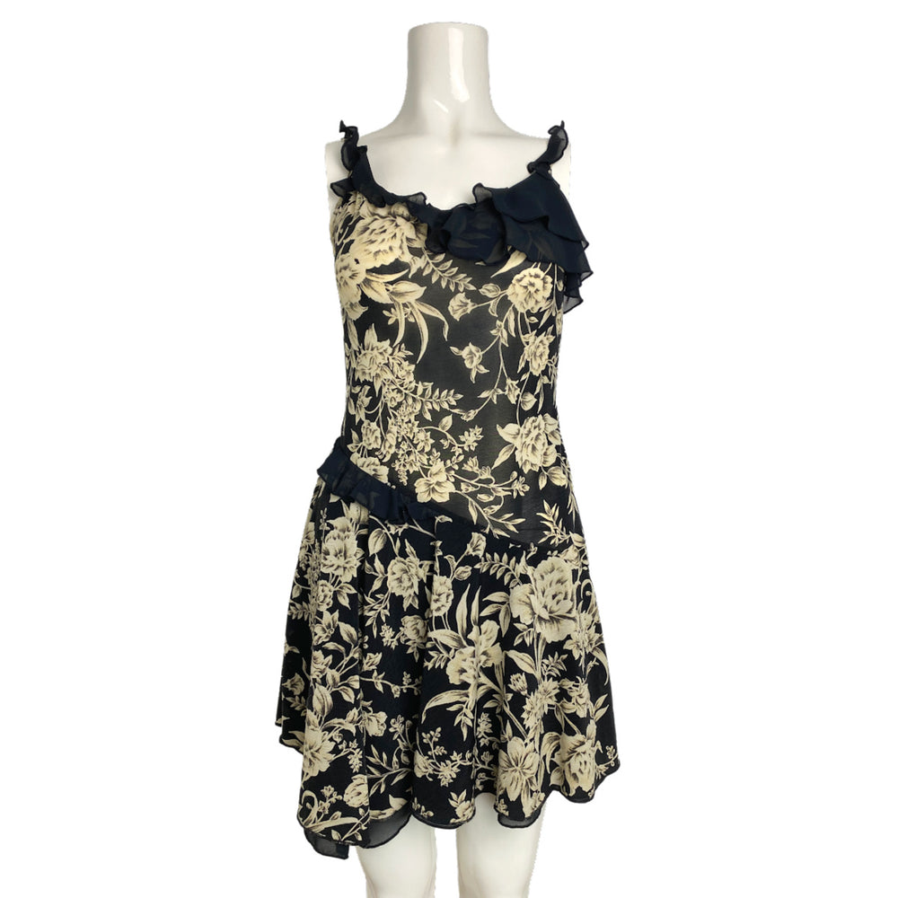 Morgan De Toi Black Floral Dress - S