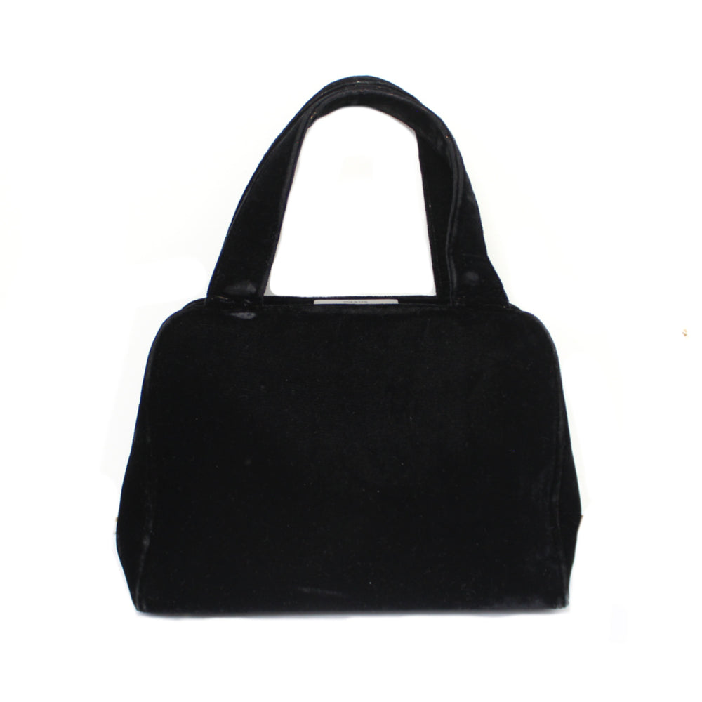 Prada 90's Black Velvet Handbag