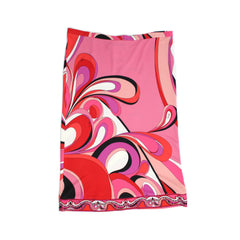 Emilio Pucci Pink and Red Pattern Midi Skirt - S