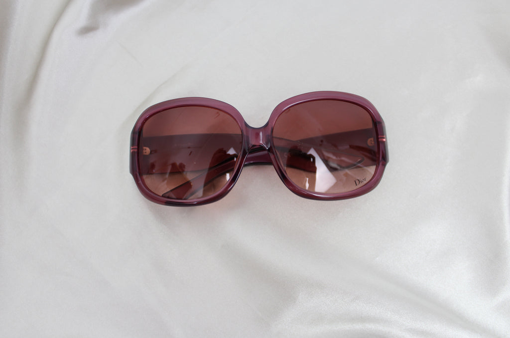 Christian Dior Purple 'Cottage' Oversized Sunglasses