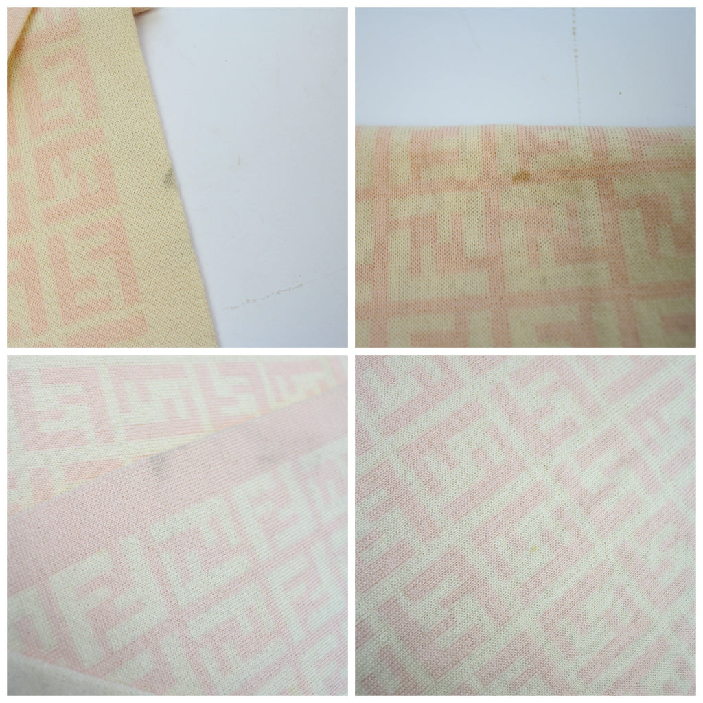 Fendi Reversible Zucca Wool Scarf in Baby Pink