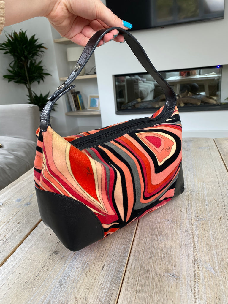 Emilio Pucci Black Swirl Handbag