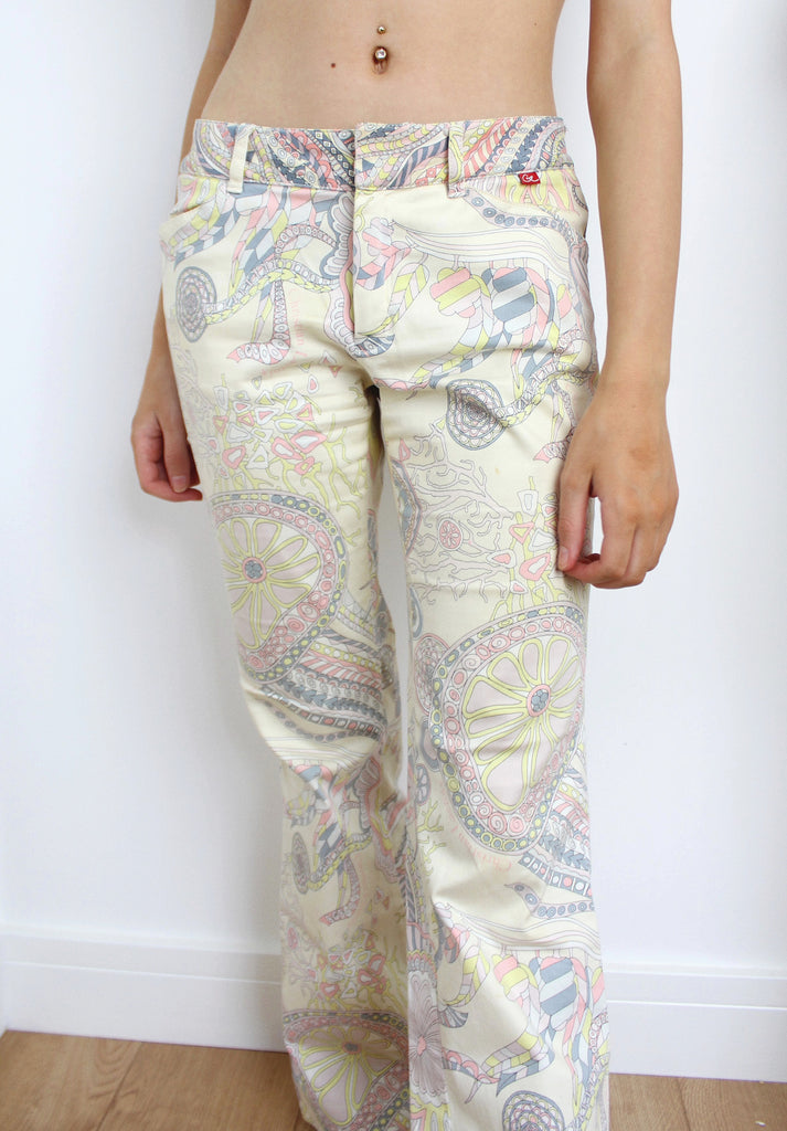 Christian Lacroix Sea Pattern Straight Leg Trousers