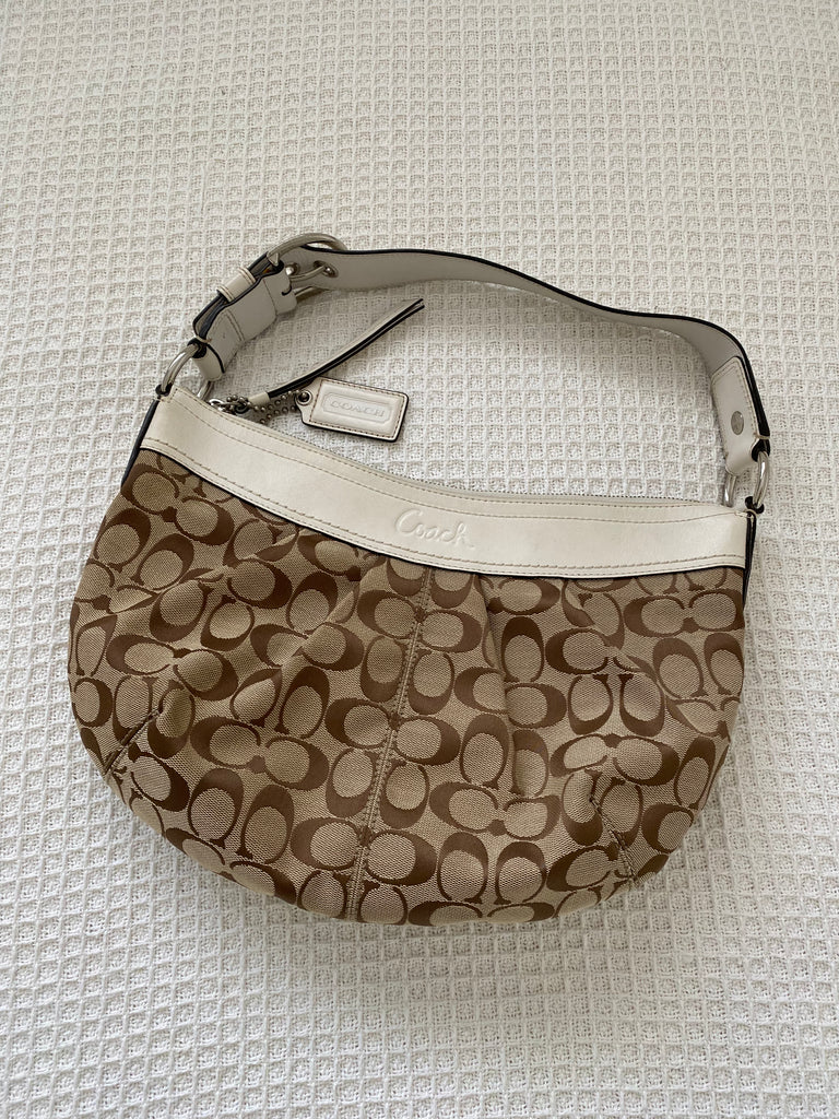 Coach Monogram Canvas Shoulder Bag