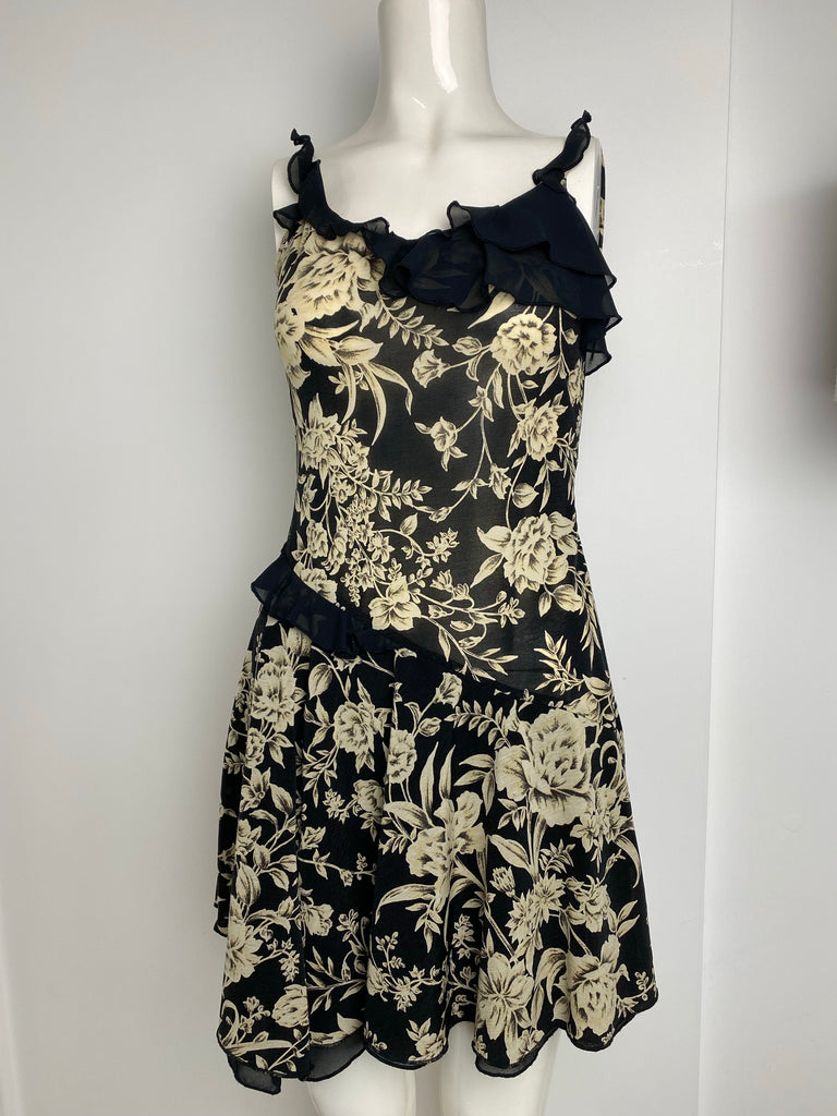 Morgan De Toi Black Floral Dress - S