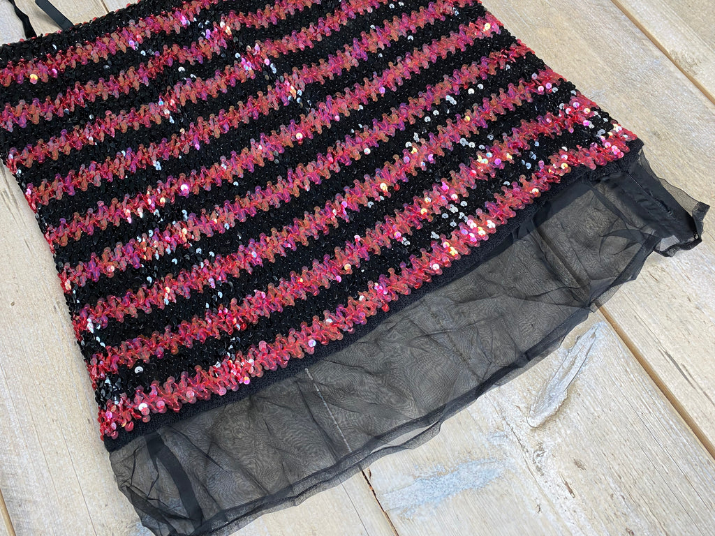 Givenchy Pink & Black Sequin Cami Top