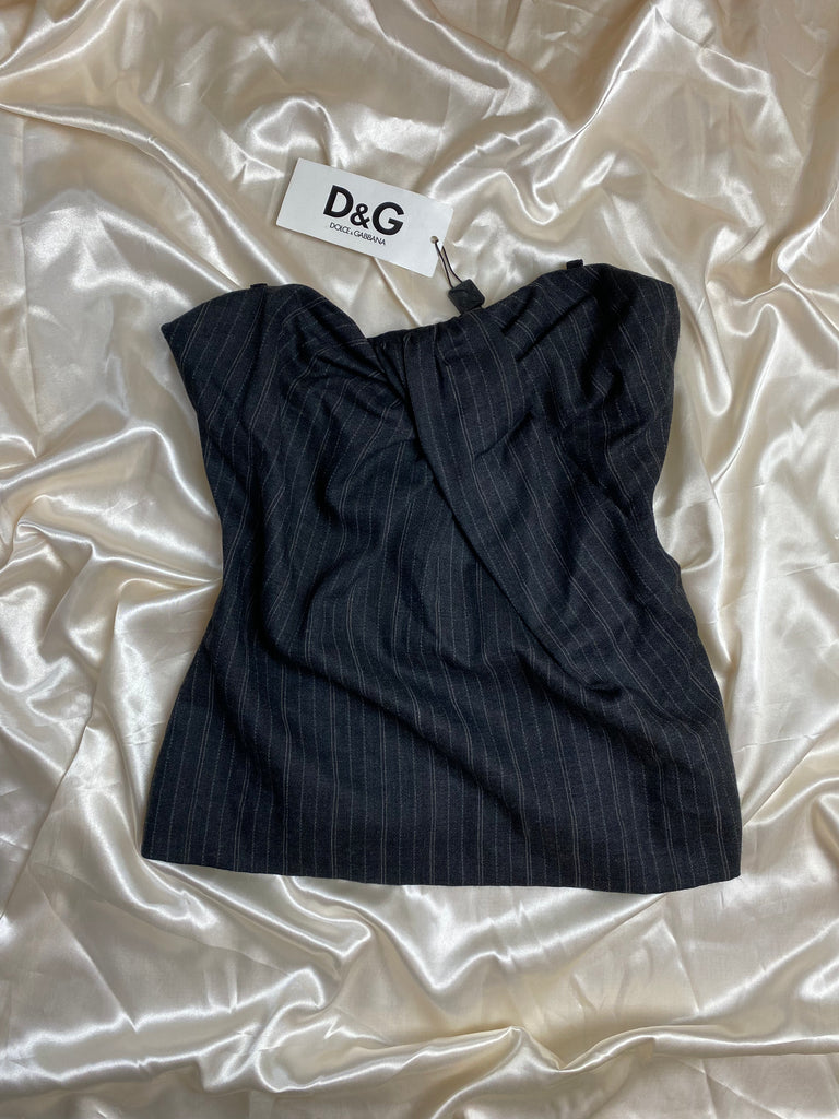 Dolce & Gabbana Pinstripe Corset Top