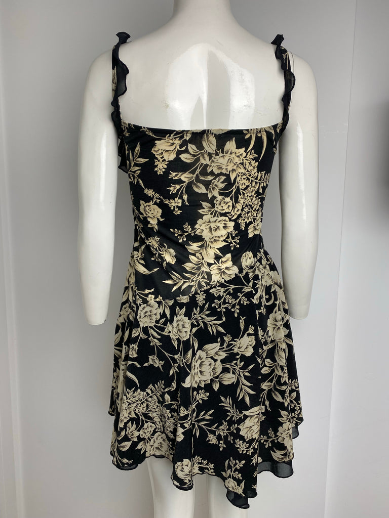 Morgan De Toi Black Floral Dress - S