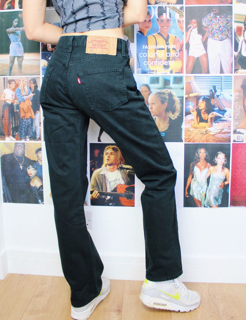 Levi Strauss 501 Black Straight Leg Jeans