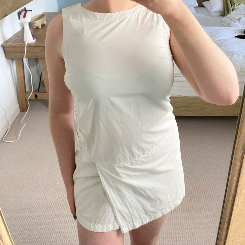 Prada 90's White Sleeveless Velcro Dress