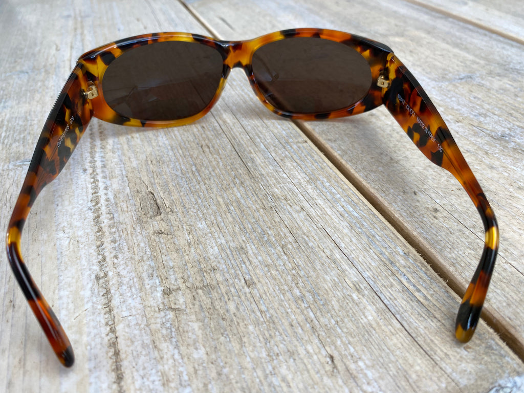 Gucci Tortoiseshell Oval '2151' Logo Sunglasses