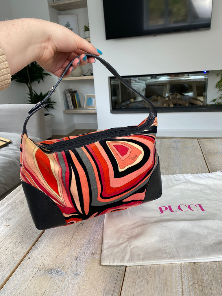 Emilio Pucci Black Swirl Handbag