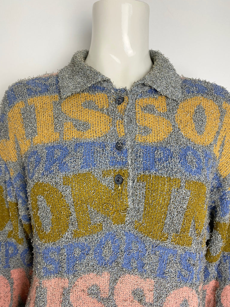 Missoni Sport Logo Fuzzy Knitted Top S-M