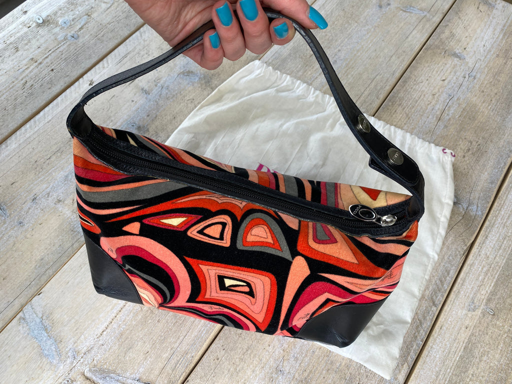 Emilio Pucci Black Swirl Handbag