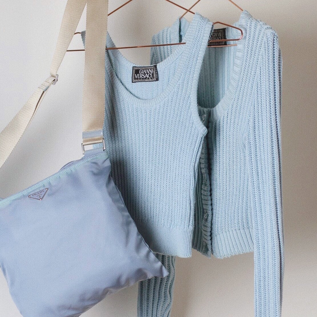 Prada Nylon Cross-body Shoulder Bag in Baby Blue