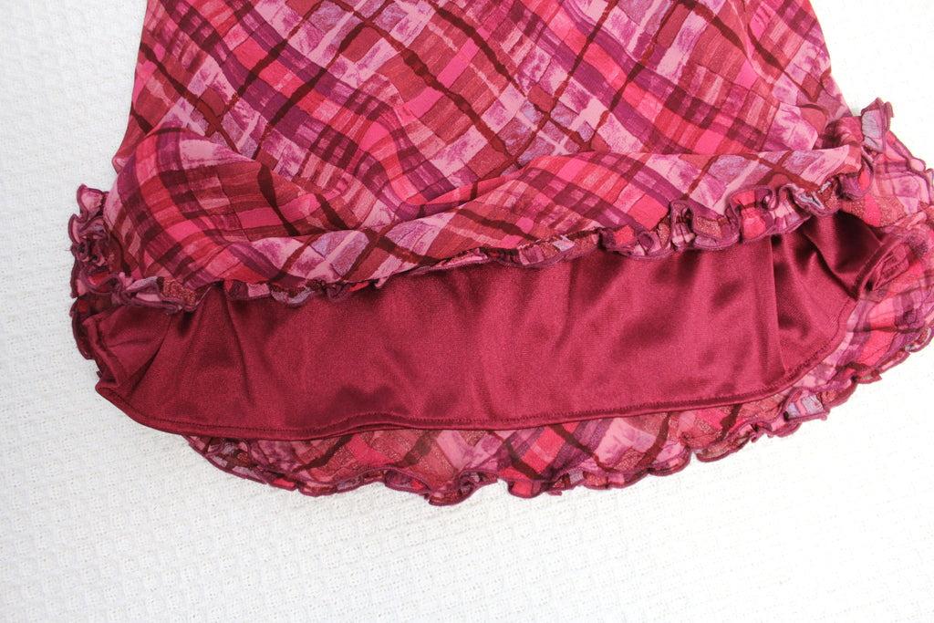 Blugirl by Blumarine Pink Check Midi Skirt XS