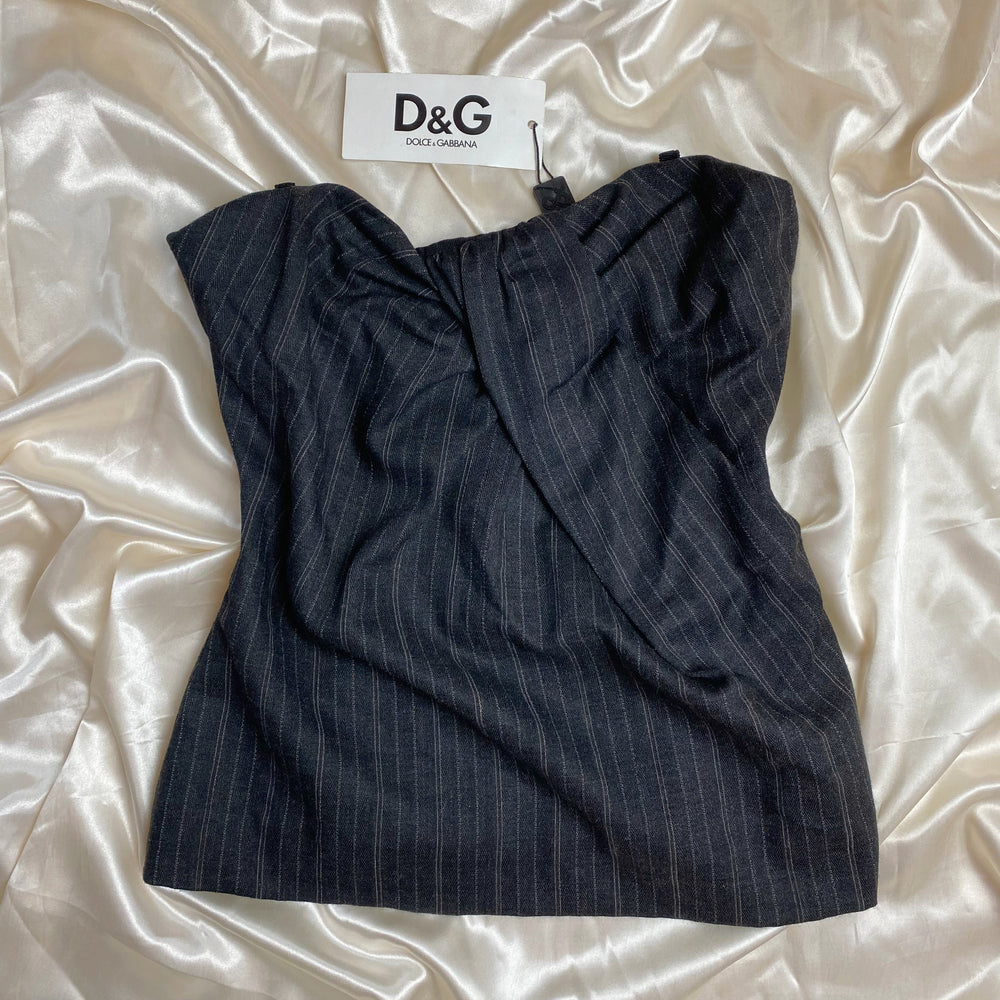 Dolce & Gabbana Pinstripe Corset Top