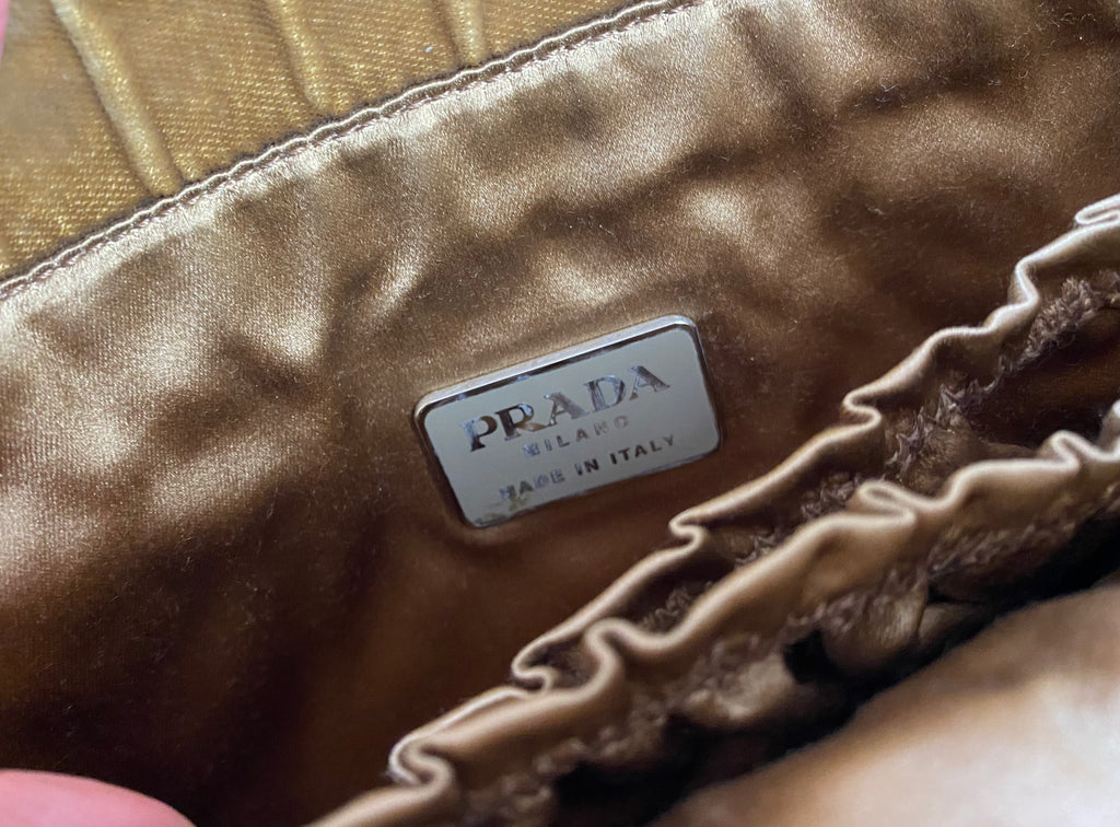 Prada Brown Velvet Handbag