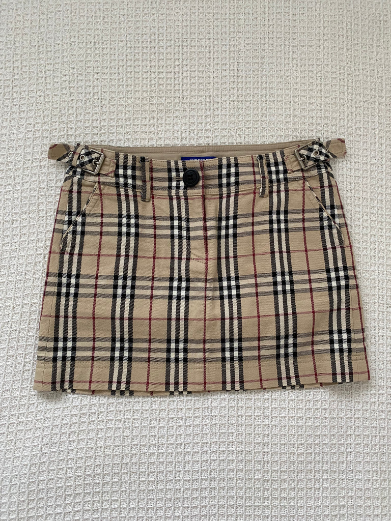 Burberry Nova Check Mini Skirt XS luxequarter