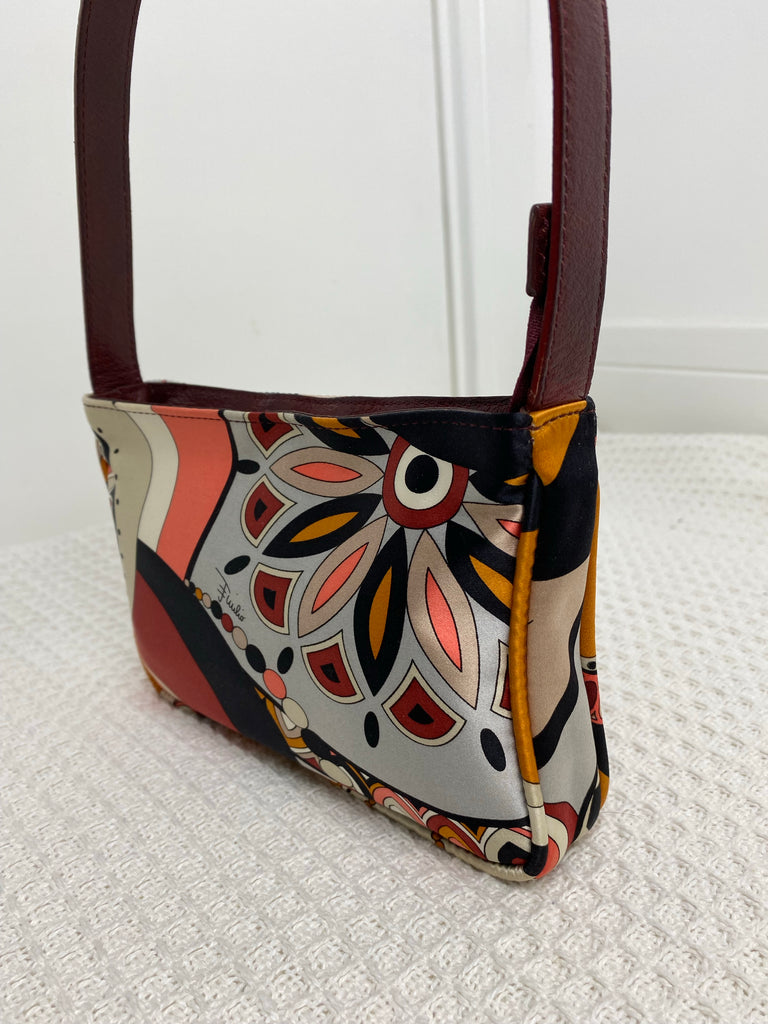 Emilio Pucci Satin Pattern Mini Bag
