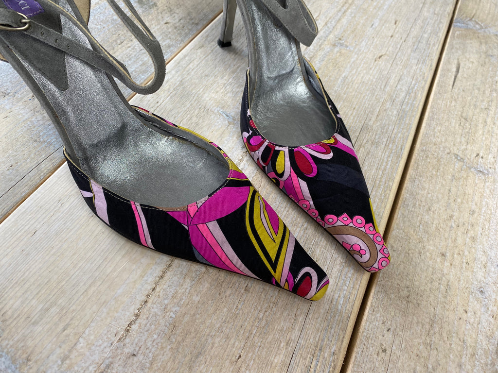 Emilio Pucci Pointed Toe Patterned Heels EU 37