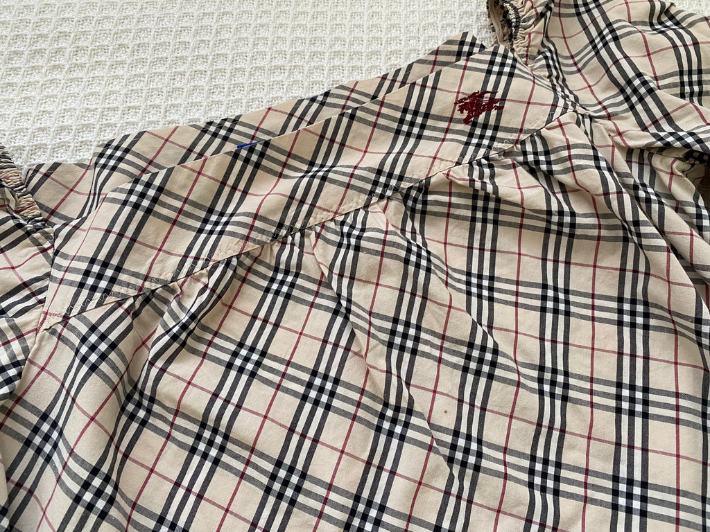 Burberry Nova Check 3/4 Length Sleeve Top