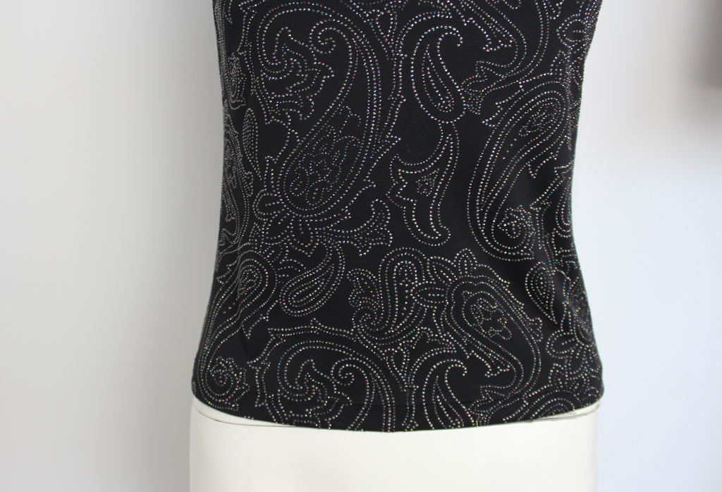 Versace Jeans Couture Navy Rhinestone Tank Top - S