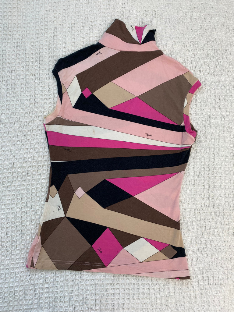 Emilio Pucci High Neck Sleeveless Top