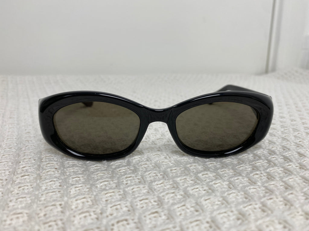 Gucci Black Logo Oval Sunglasses