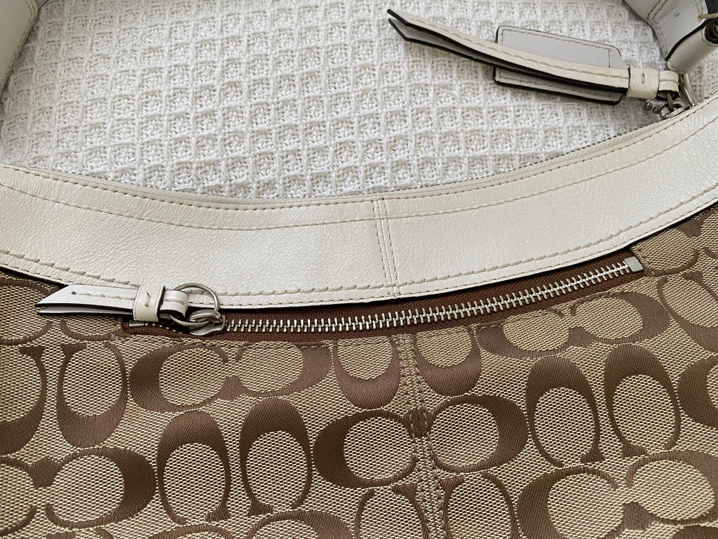 Coach Monogram Canvas Shoulder Bag