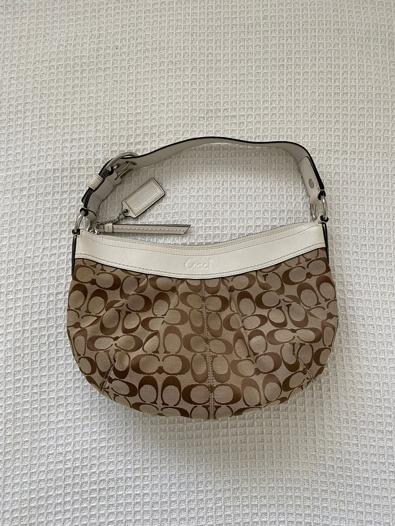 Coach Monogram Canvas Shoulder Bag