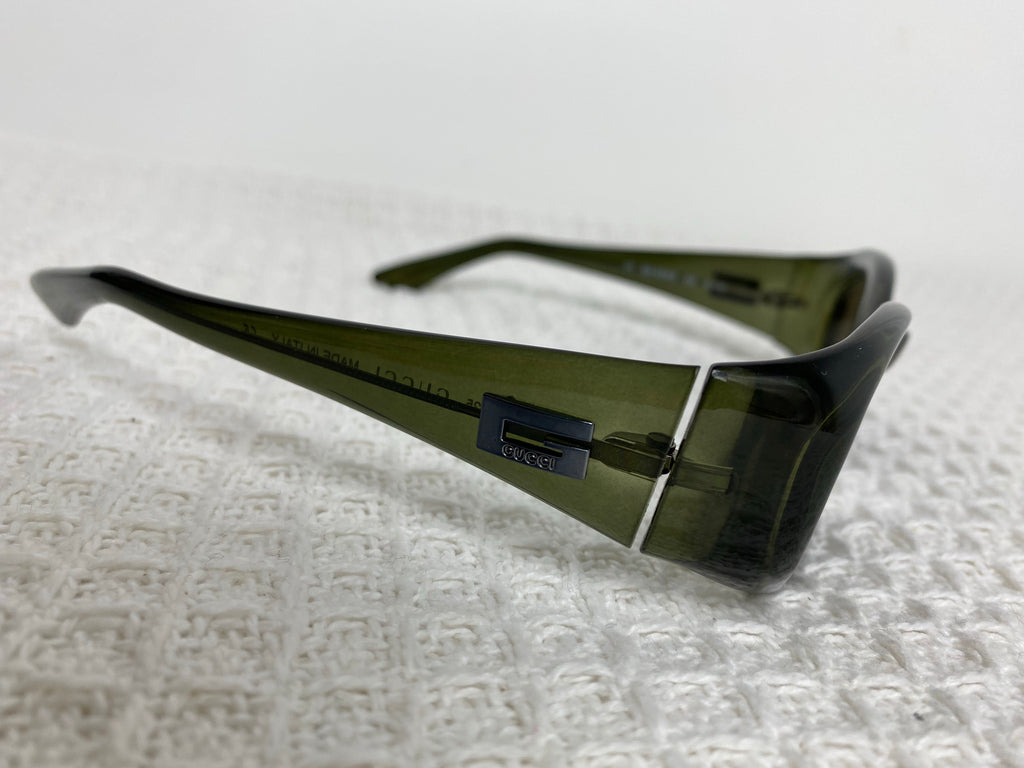 Gucci 90's Green Oval Sunglasses