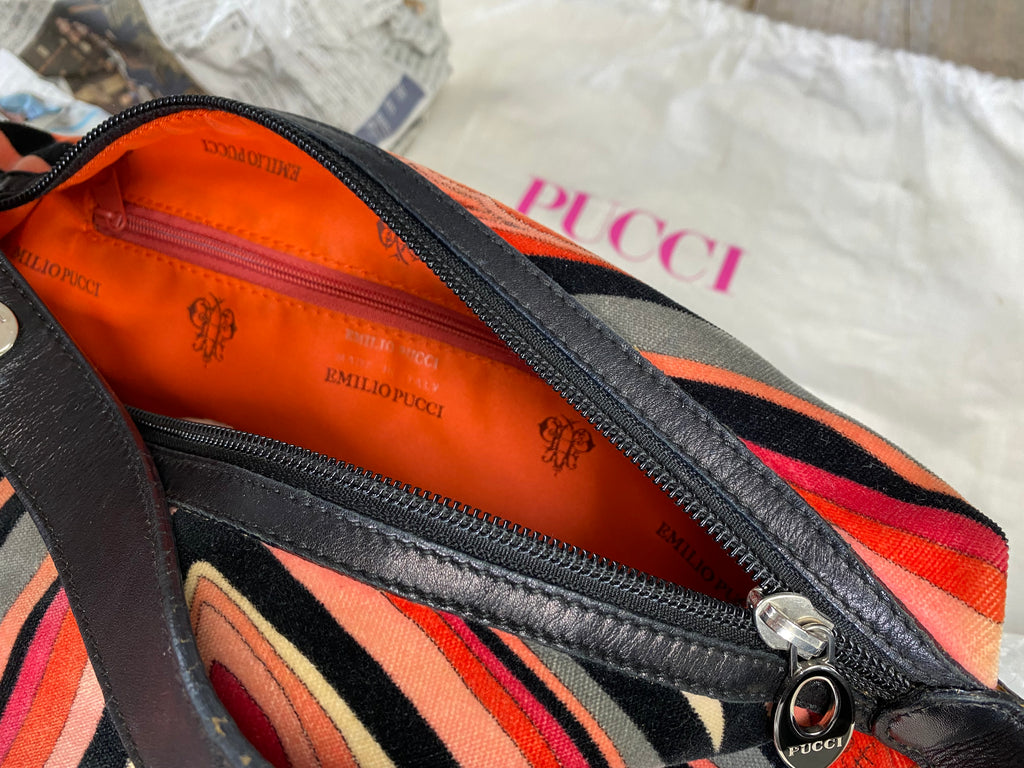 Emilio Pucci Black Swirl Handbag