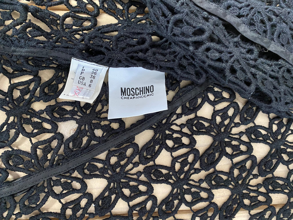 Moschino Black Butterfly Cut Out Cardigan