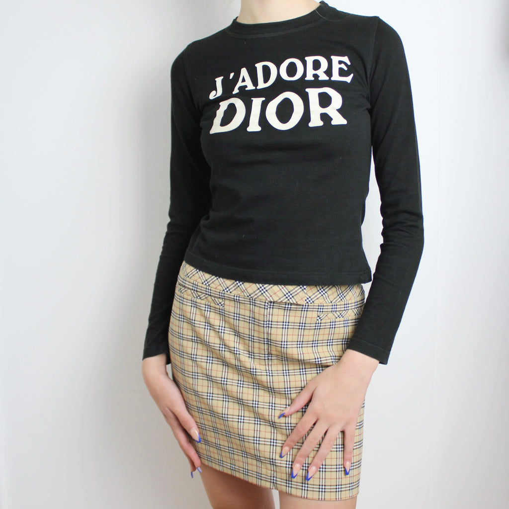 Christian Dior J'adore Dior Black Long Sleeve Top XS