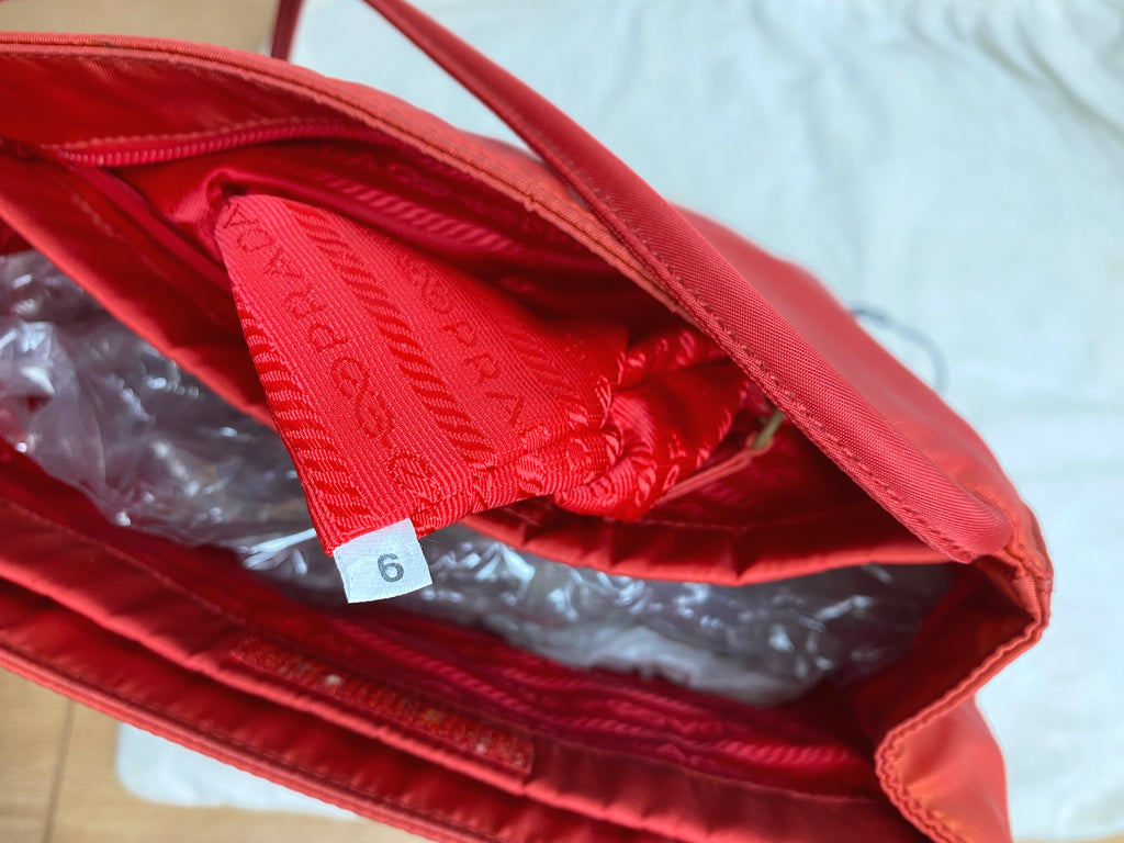 Prada Red Nylon Shoulder Bag