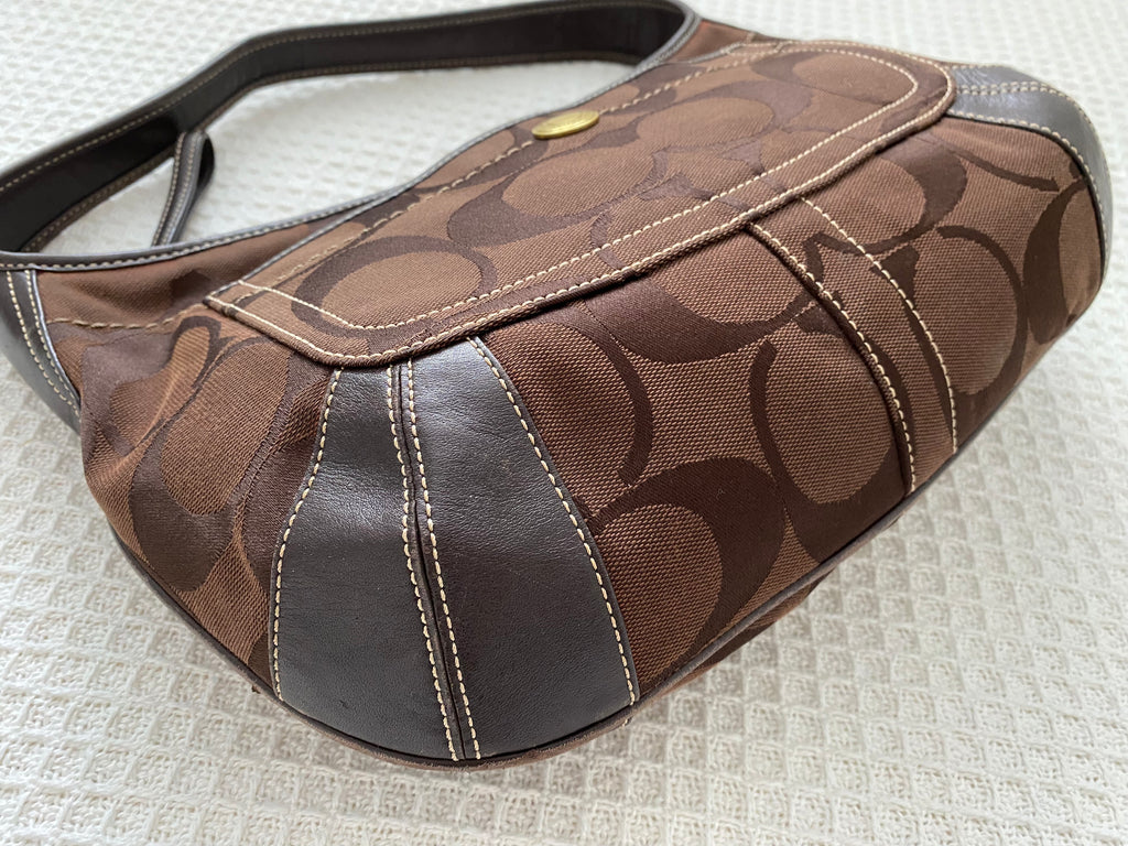 Coach monogram top shoulder bag