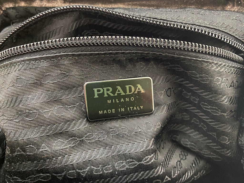 Prada Brown Velvet Handbag