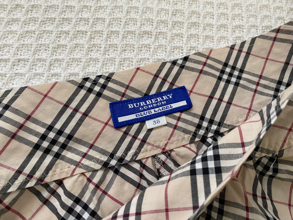 Burberry Nova Check 3/4 Length Sleeve Top